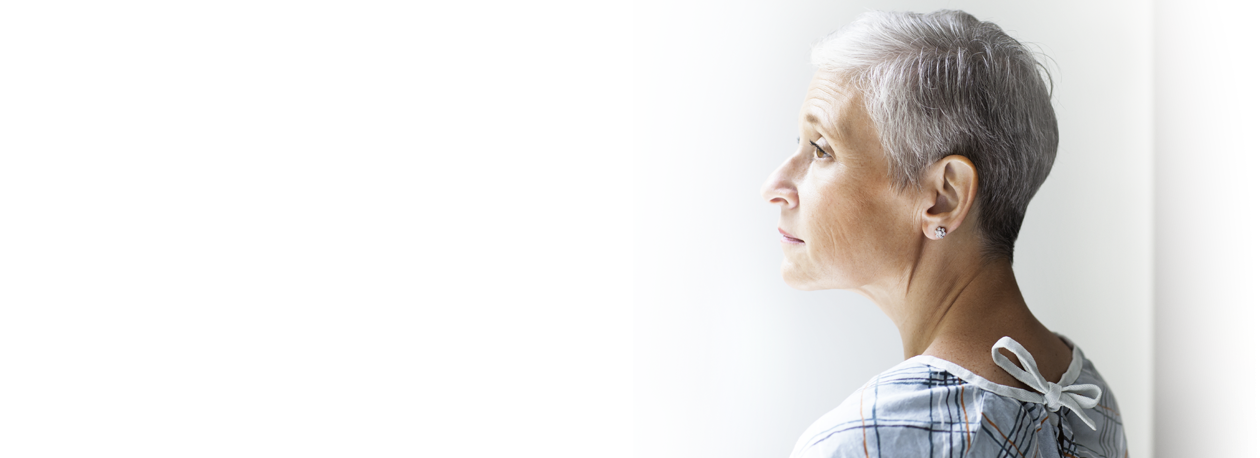 Patient Older Woman Gown